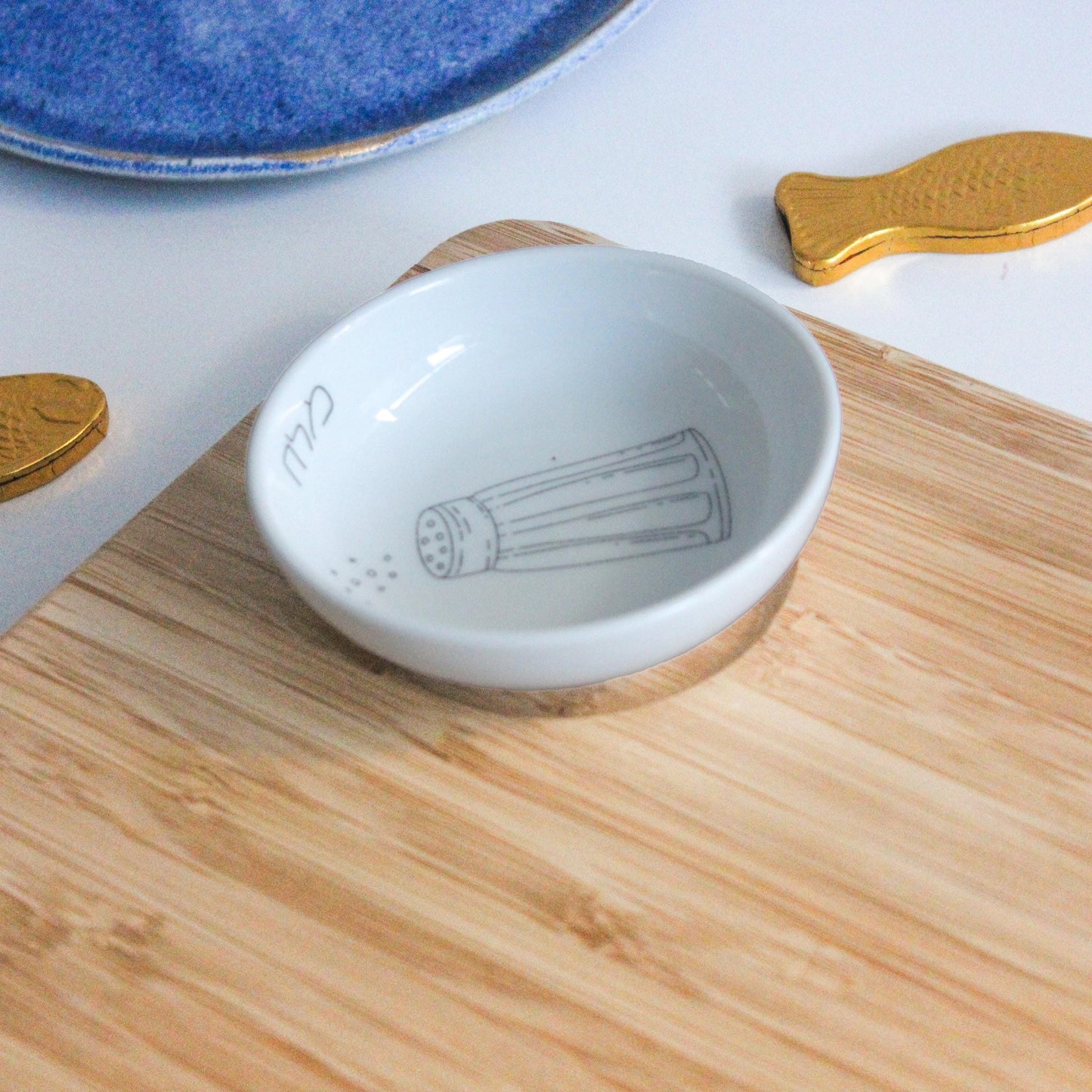 Rosh Hashanah Set - Bamboo Challah Board & Apple Honey Dish
