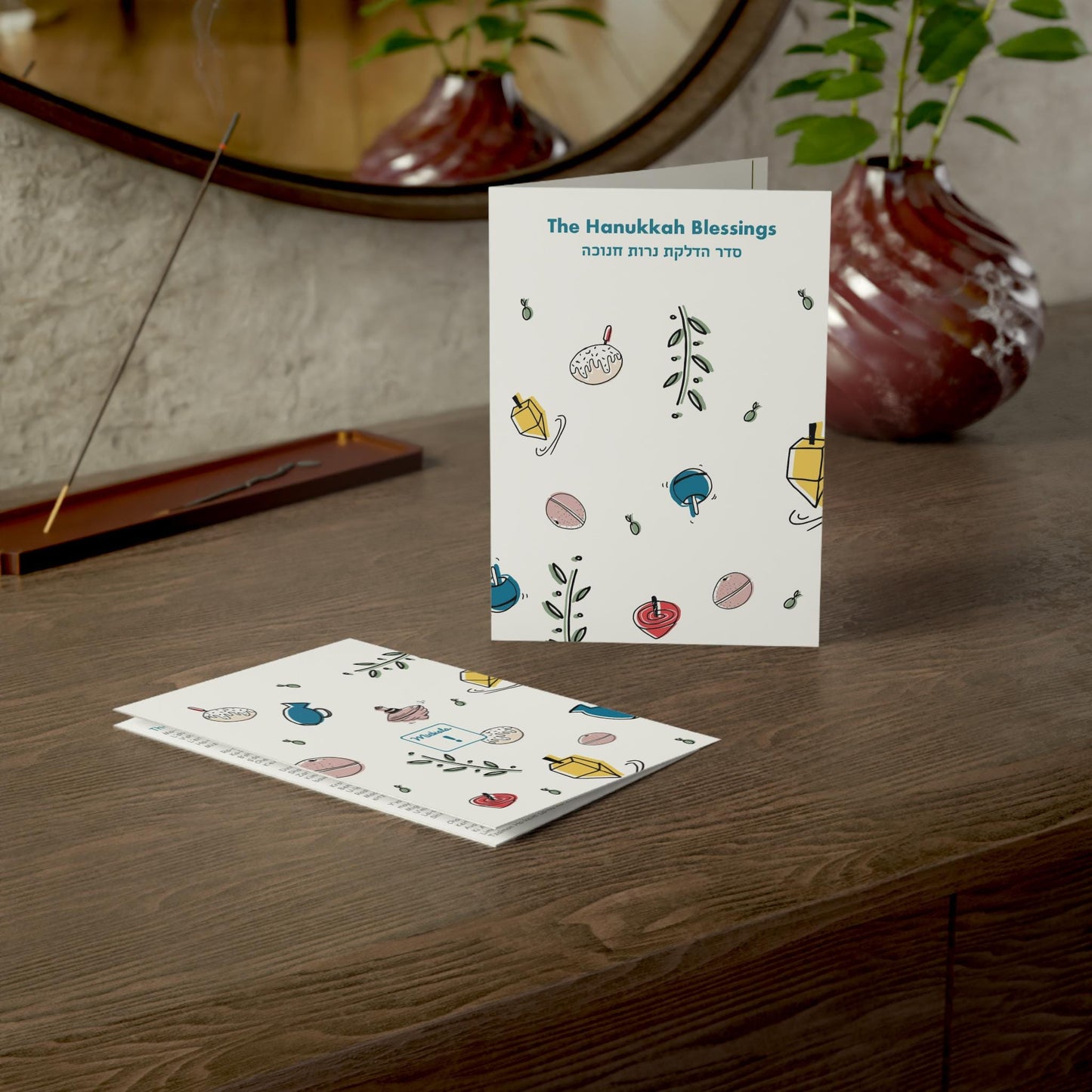 Hanukkah Blessings Booklet - Bilingual Hebrew & English Hanukkah Prayers
