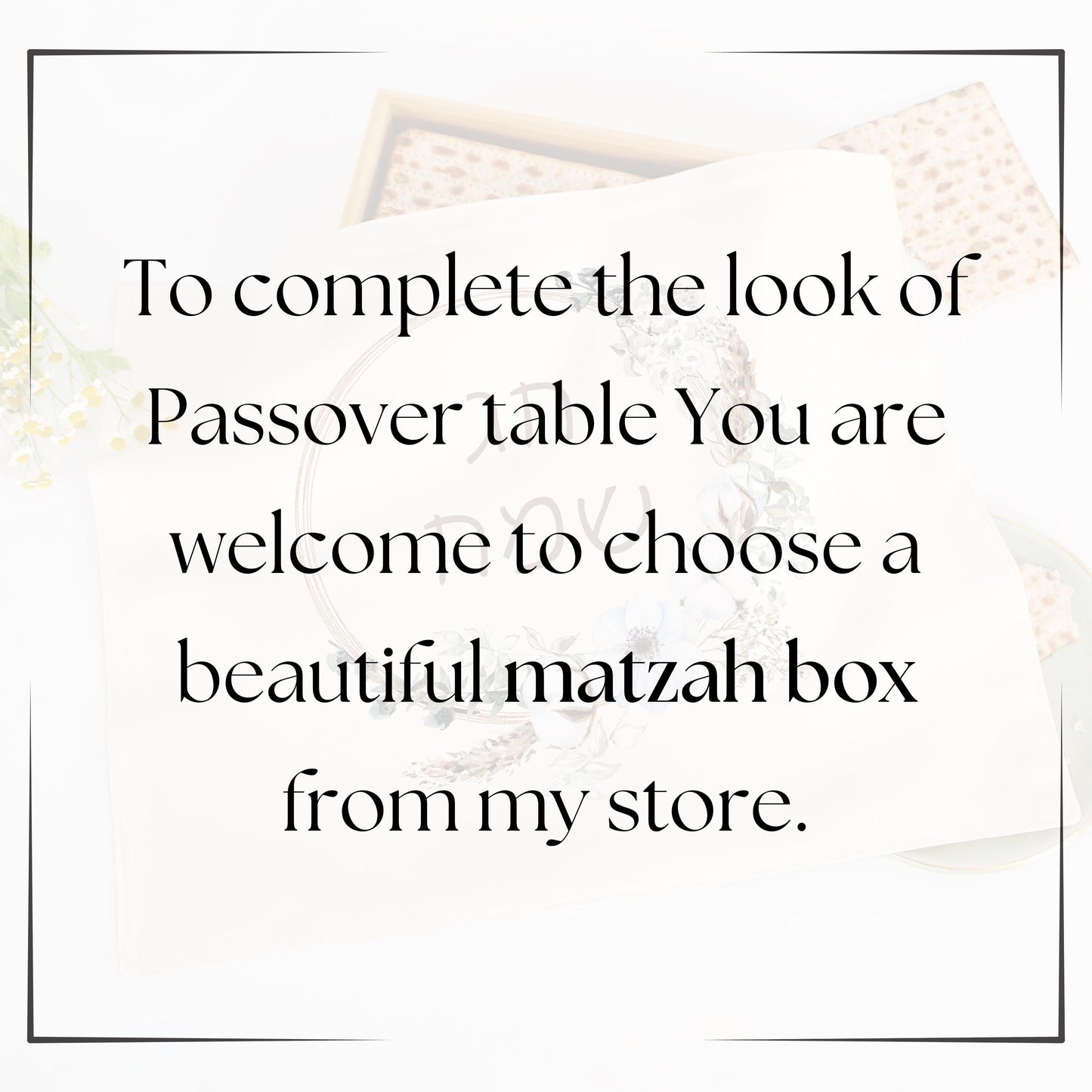 Matza Cover for Passover