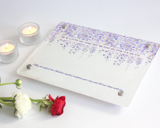 Elegant Acrylic Shabbat Candle Holder