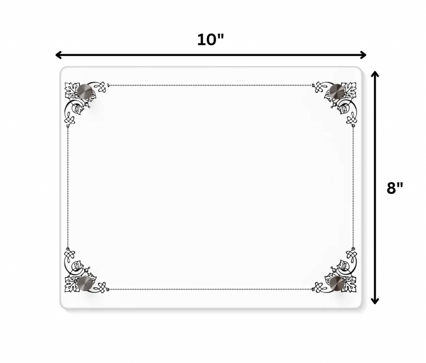 Customizable Acrylic Hanukkah Sign with Delicate Floral Border
