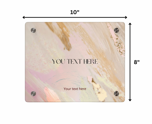 Custom Acrylic Candle Tray - Elegant Personalized Shabbat Shalom Decor