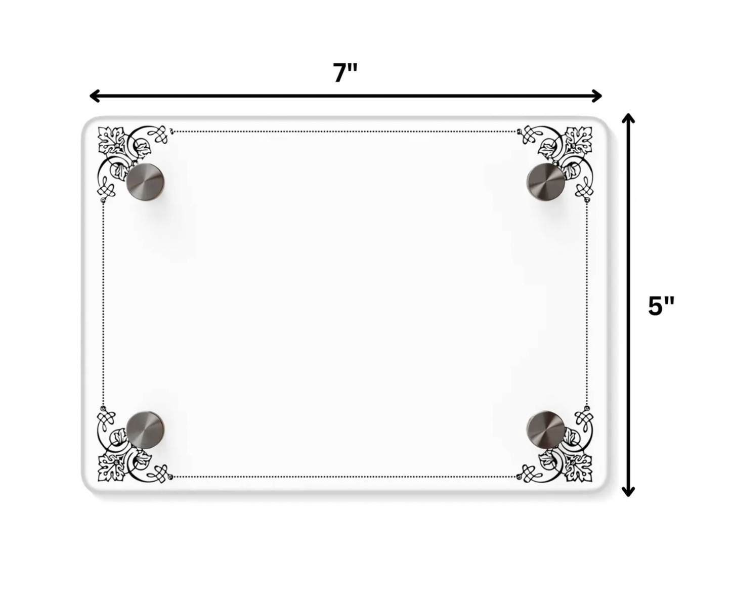 Customizable Acrylic Hanukkah Sign with Delicate Floral Border