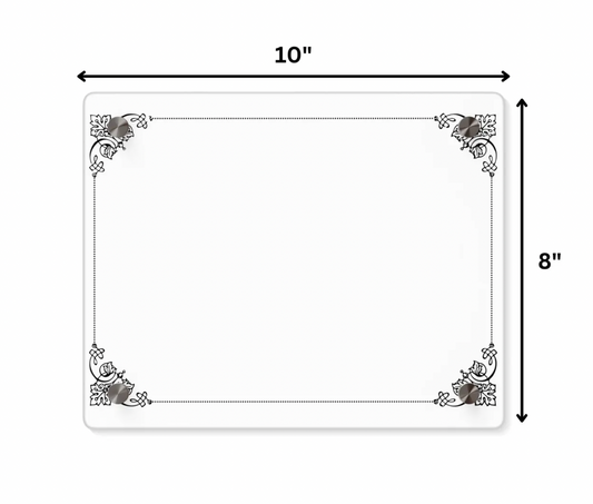 Customizable Acrylic Hanukkah Sign with Delicate Floral Border