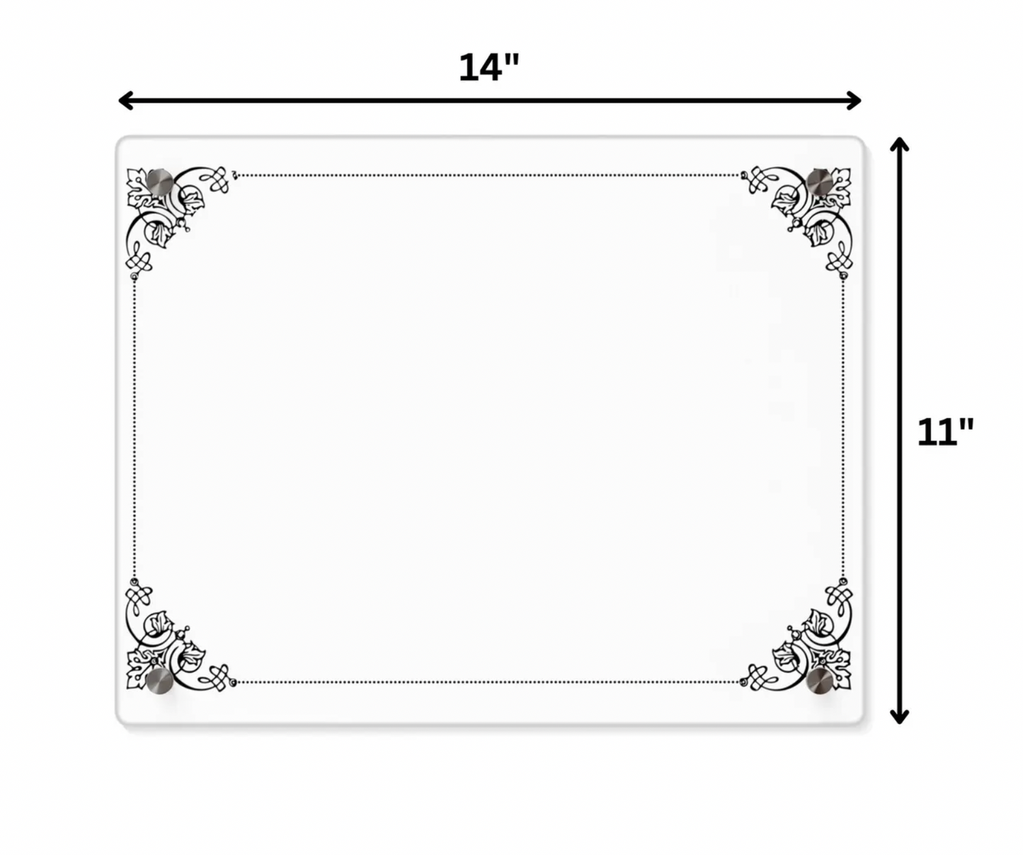 Customizable Acrylic Hanukkah Sign with Delicate Floral Border