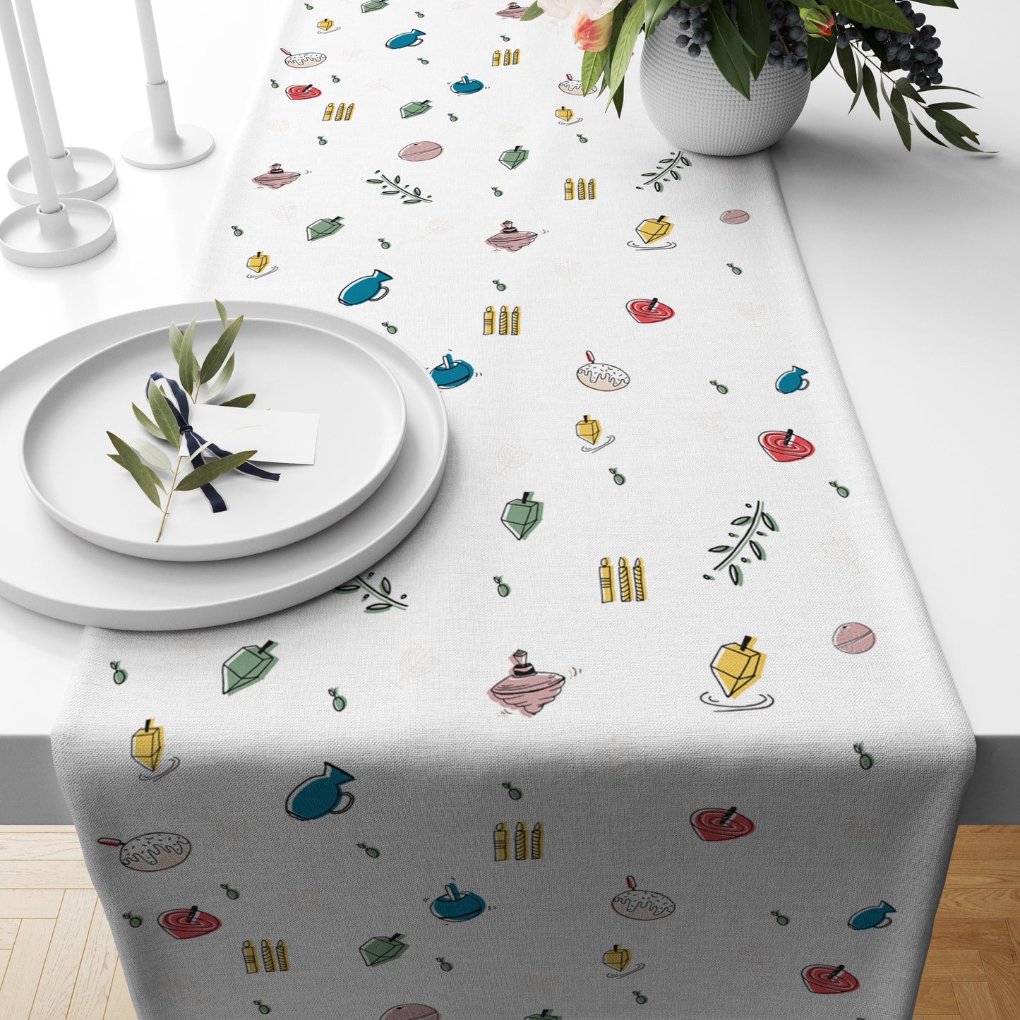 Hanukkah Themed Table Runner