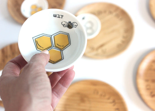 Apple and Honey Dish Set For Rosh Hashana Seder