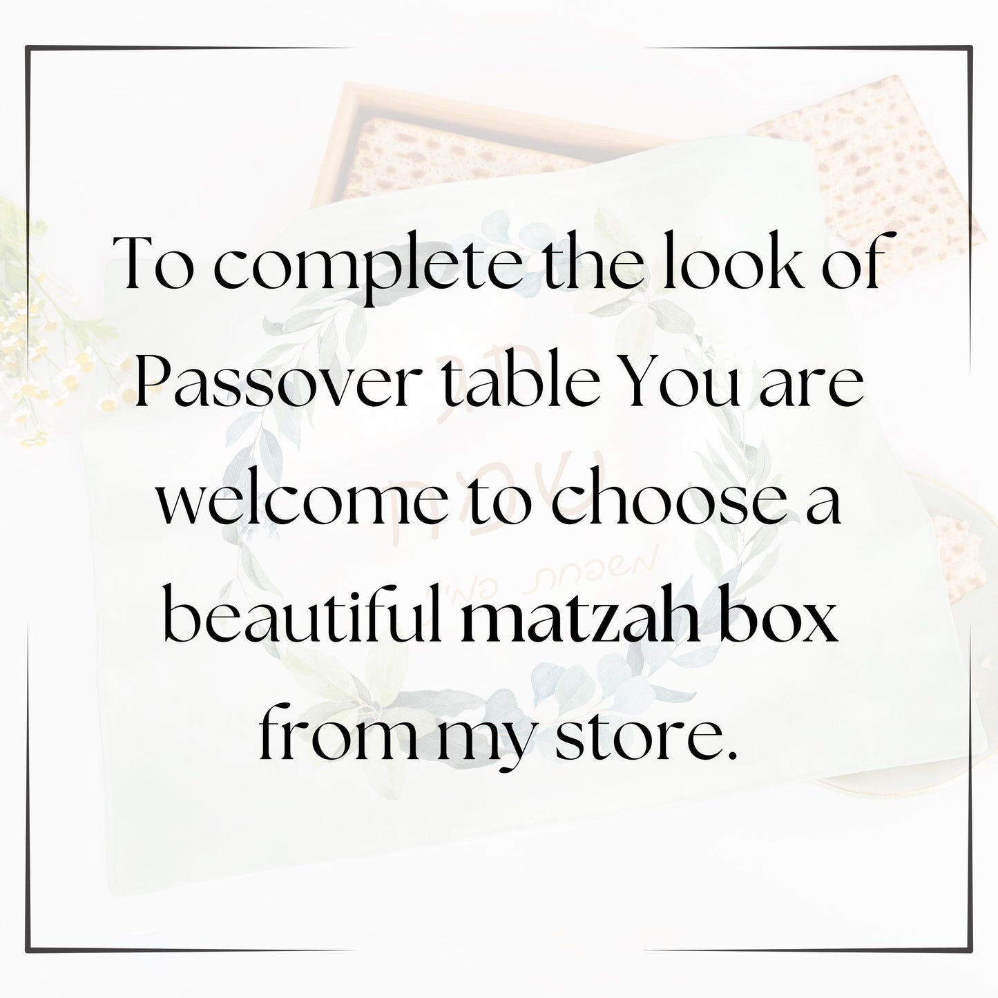 Matza Cover for Passover