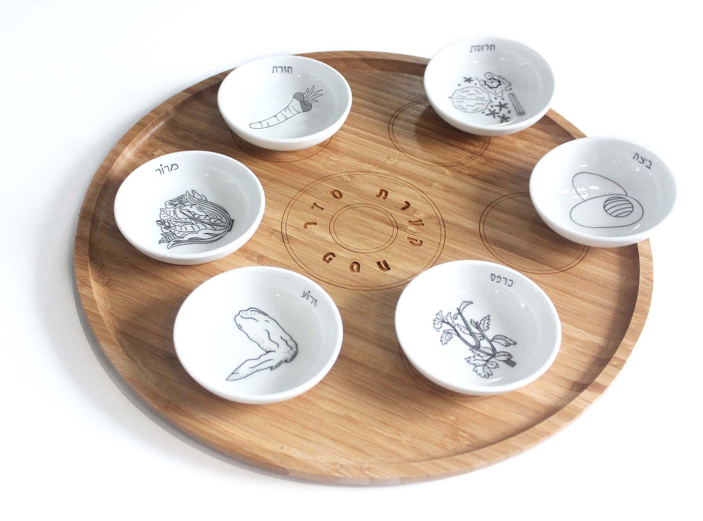 Unique Seder Plate & Matza Box Set