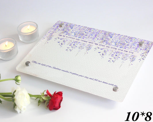 Elegant Acrylic Shabbat Candle Holder