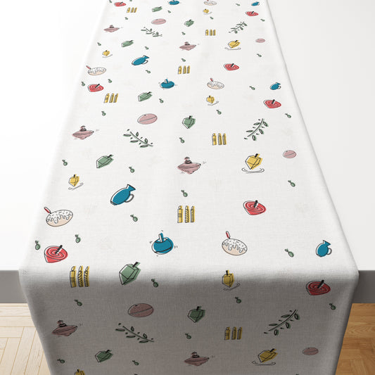 Hanukkah Themed Table Runner