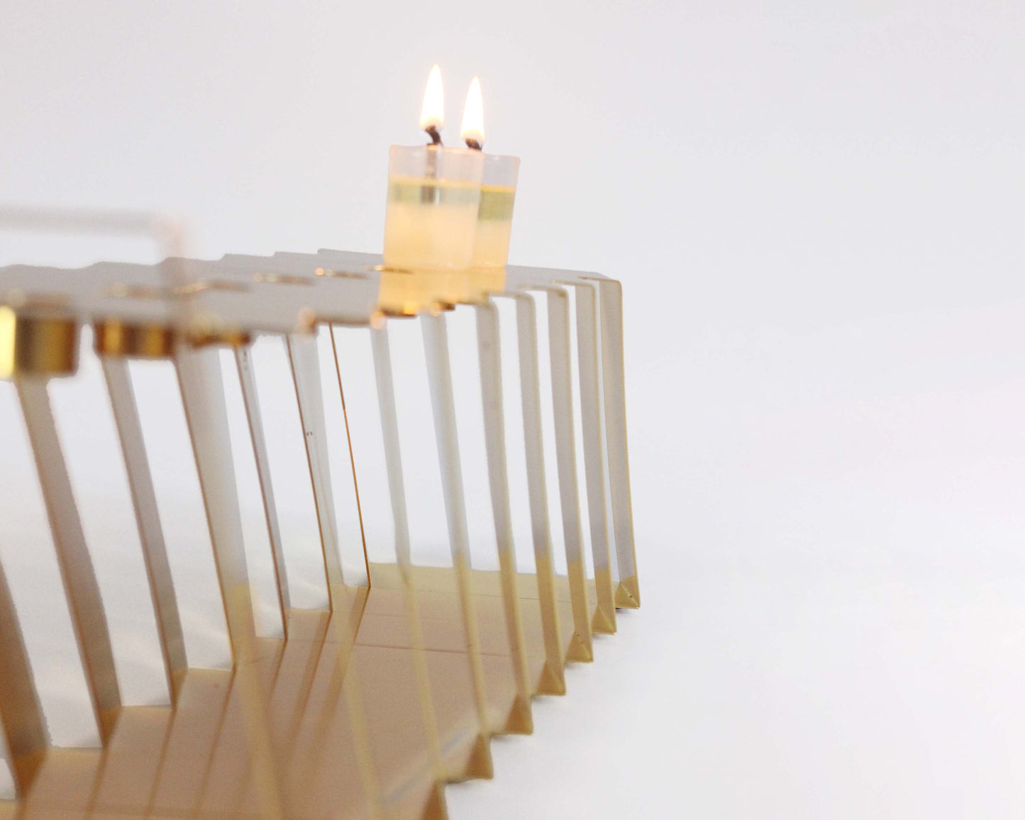 Hanukkah Handmade Kosher Menorah for Hanukkah - Gold