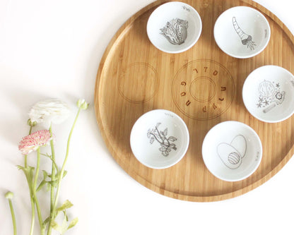 Unique Seder Plate & Matza Box Set