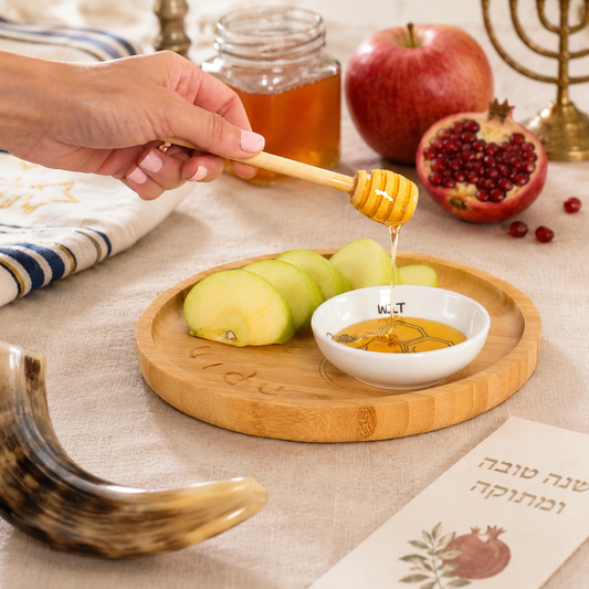 Apple and Honey Dish Set For Rosh Hashana Seder