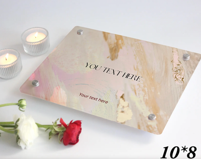 Custom Acrylic Candle Tray - Elegant Personalized Shabbat Shalom Decor