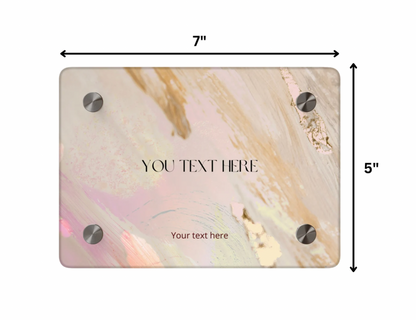 Custom Acrylic Candle Tray - Elegant Personalized Shabbat Shalom Decor
