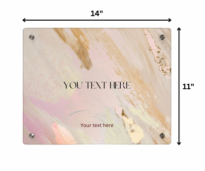 Custom Acrylic Candle Tray - Elegant Personalized Shabbat Shalom Decor