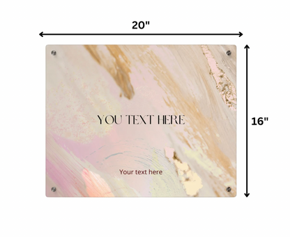 Custom Acrylic Candle Tray - Elegant Personalized Shabbat Shalom Decor