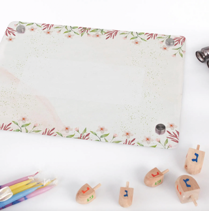 Customizable Acrylic Sign with Floral Watercolor Border