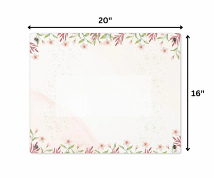 Customizable Acrylic Sign with Floral Watercolor Border