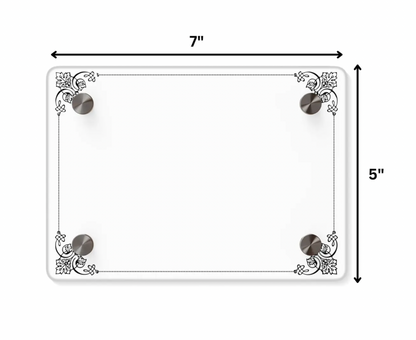 Customizable Acrylic Hanukkah Sign with Delicate Floral Border