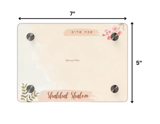 Elegant Personalized Shabbat Candle Tray