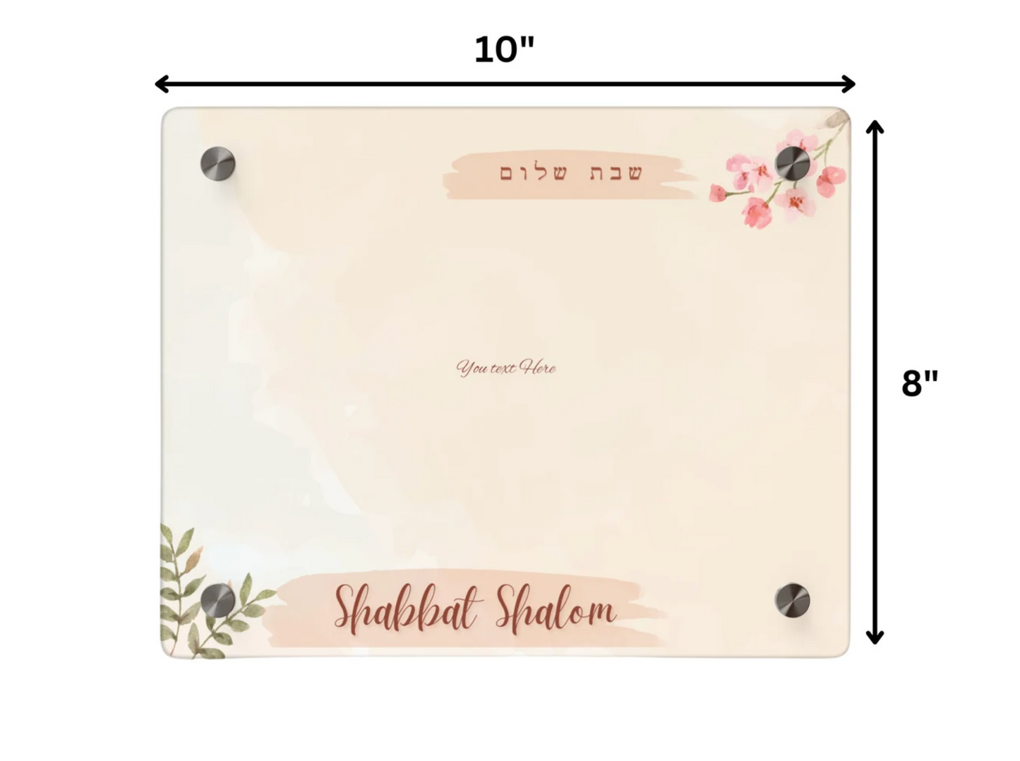 Elegant Personalized Shabbat Candle Tray