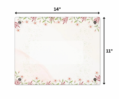 Customizable Acrylic Sign with Floral Watercolor Border