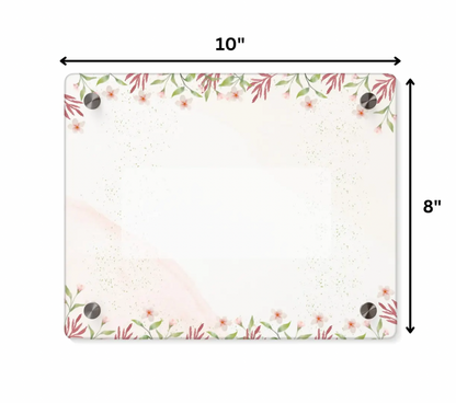 Customizable Acrylic Sign with Floral Watercolor Border