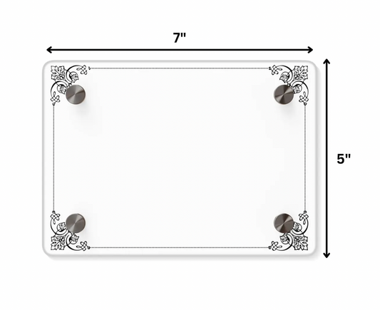 Customizable Acrylic Hanukkah Sign with Delicate Floral Border
