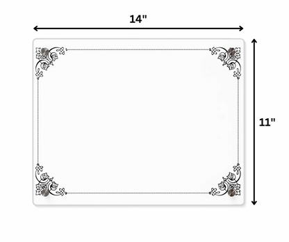 Customizable Acrylic Hanukkah Sign with Delicate Floral Border