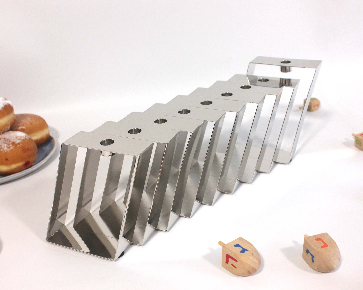 Hanukkah Handmade Kosher Menorah for Hanukkah - Silver