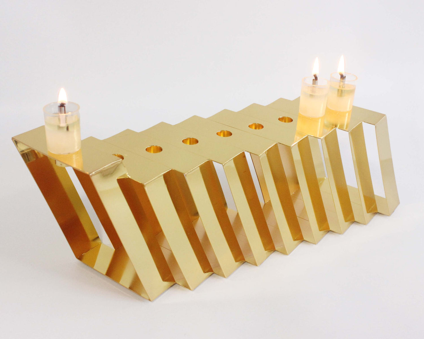 Hanukkah Handmade Kosher Menorah for Hanukkah - Gold