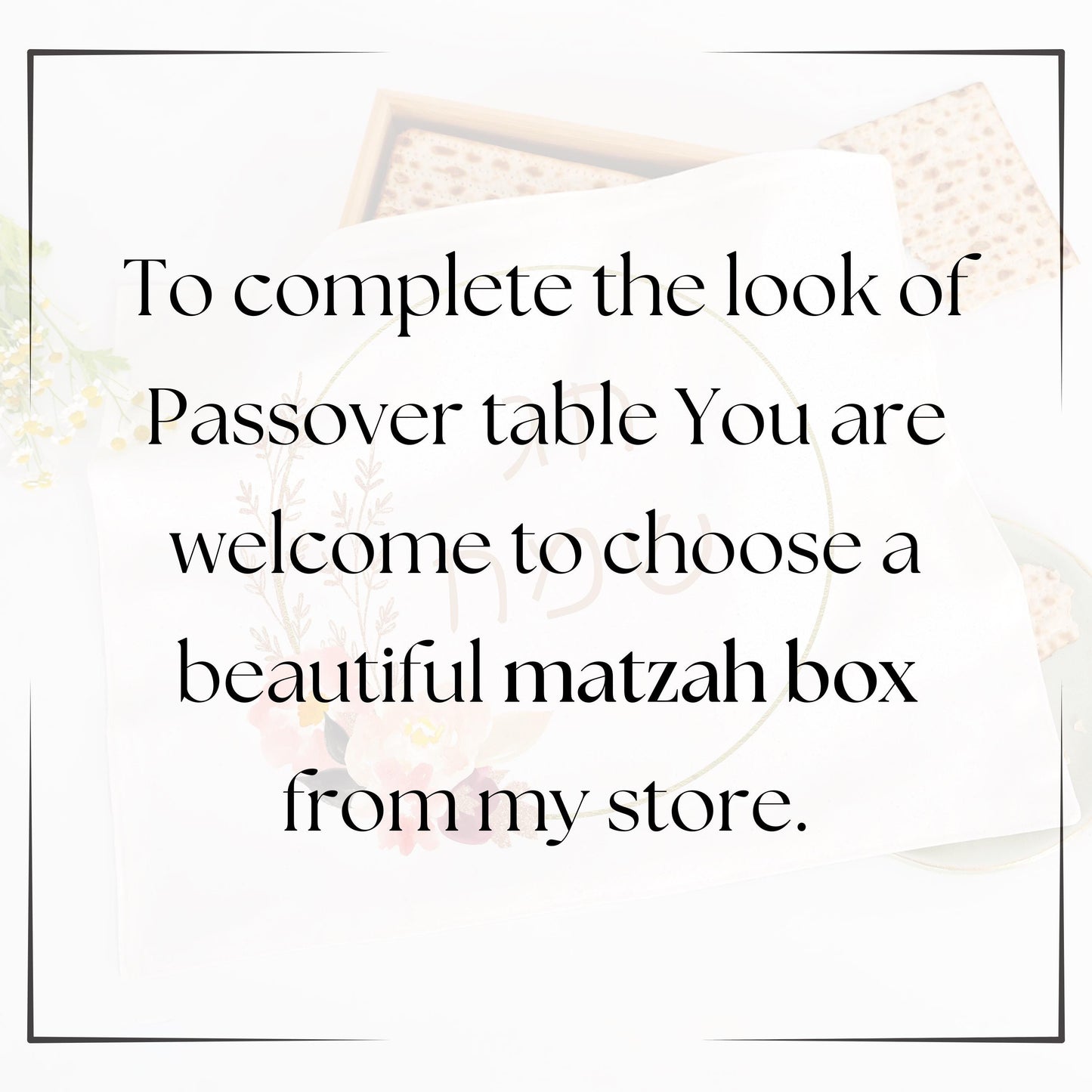 Matza Cover for Passover