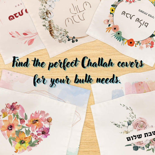 Elegant Bulk Customize Challah Covers - Bulk Purchase Discounts for Shabbat & Holiday Gifts