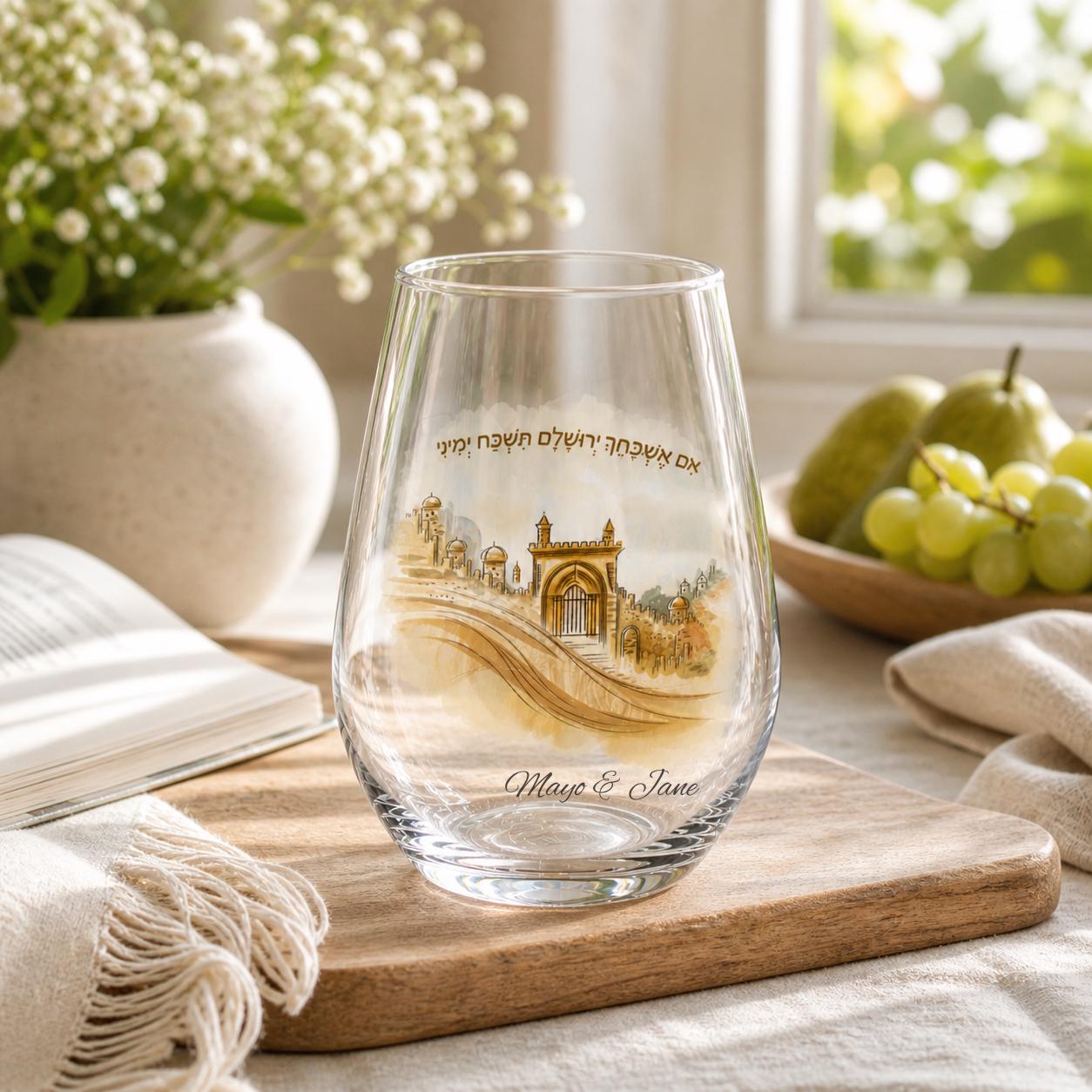 Personalize Jewish Wedding Breaking Glass